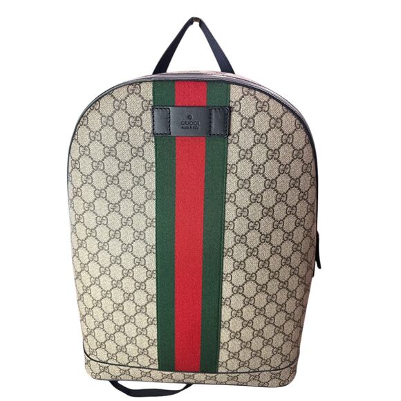 Gucci Web Backpack GG coated Canvas Medium - Picture 1 of 11